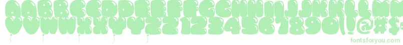 Bumbazo Font – Green Fonts on White Background