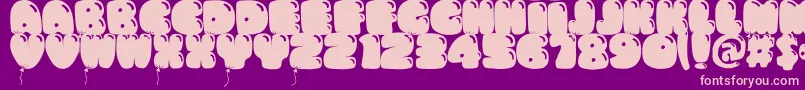 fuente Bumbazo – Fuentes Rosadas Sobre Fondo Morado
