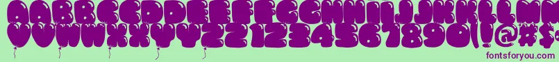 More about Bumbazo Font Bumbazo Font – Purple Fonts on Green Background