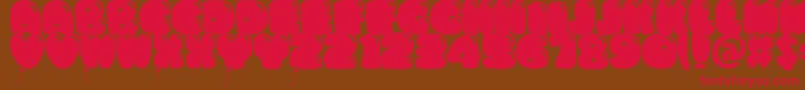 Bumbazo Font – Red Fonts on Brown Background