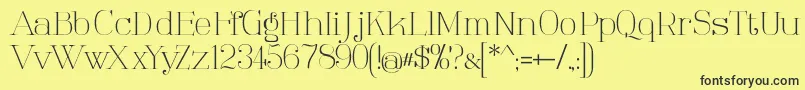 TartlersEnd Font – Black Fonts on Yellow Background