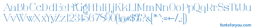 TartlersEnd-Schriftart – Blaue Schriften auf weißem Hintergrund