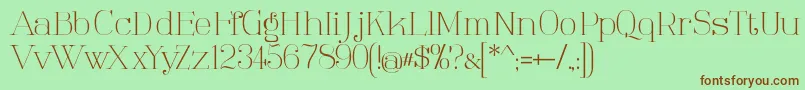 TartlersEnd Font – Brown Fonts on Green Background