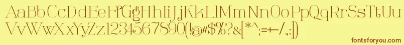 TartlersEnd Font – Brown Fonts on Yellow Background