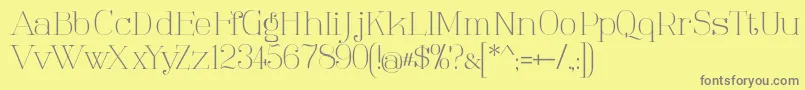 フォントTartlersEnd – 黄色の背景に灰色の文字