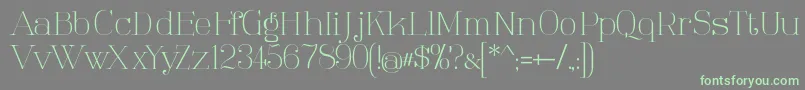 Шрифт TartlersEnd – зелёные шрифты на сером фоне