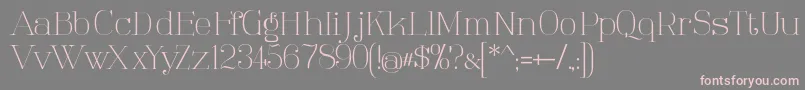 TartlersEnd-fontti – vaaleanpunaiset fontit harmaalla taustalla