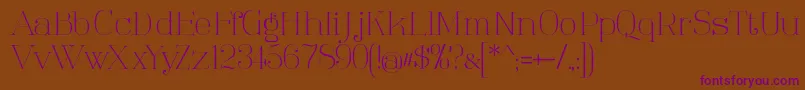 TartlersEnd Font – Purple Fonts on Brown Background