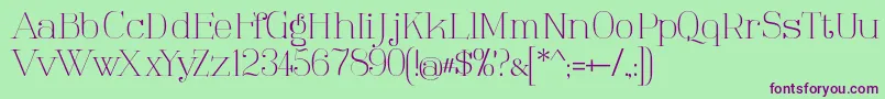 TartlersEnd-Schriftart – Violette Schriften auf grünem Hintergrund