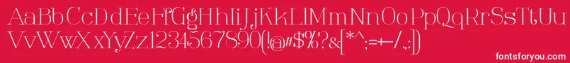 TartlersEnd Font – White Fonts on Red Background