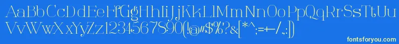 TartlersEnd-fontti – keltaiset fontit sinisellä taustalla