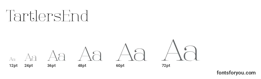 TartlersEnd Font Sizes
