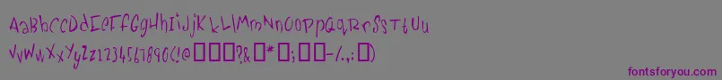 Шрифт Pickabilly – фиолетовые шрифты на сером фоне