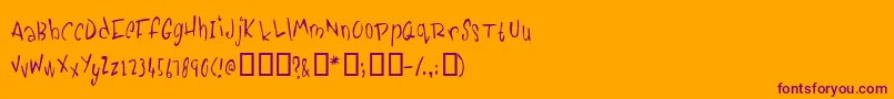 Pickabilly Font – Purple Fonts on Orange Background