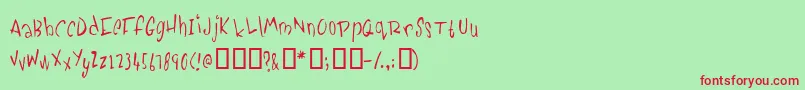 Pickabilly Font – Red Fonts on Green Background