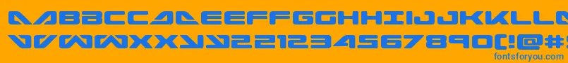 Seadog2015 Font – Blue Fonts on Orange Background