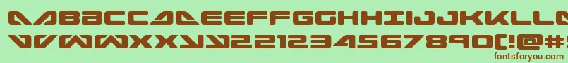 Seadog2015 Font – Brown Fonts on Green Background