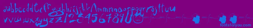 Eli5.0b1 Font – Blue Fonts on Purple Background