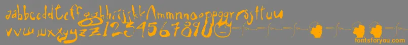 Eli5.0b1 Font – Orange Fonts on Gray Background