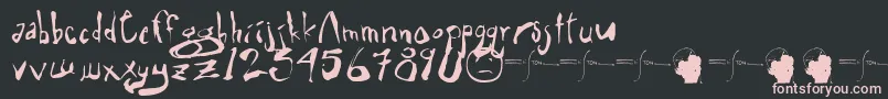 Eli5.0b1 Font – Pink Fonts on Black Background