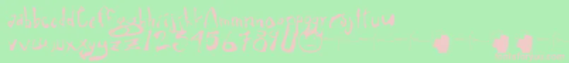 Eli5.0b1 Font – Pink Fonts on Green Background