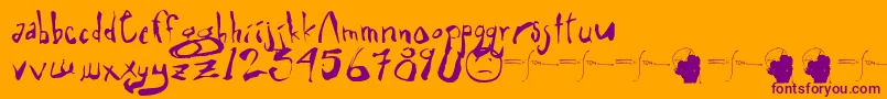 Eli5.0b1 Font – Purple Fonts on Orange Background