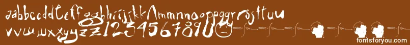 フォントEli5.0b1 – 茶色の背景に白い文字