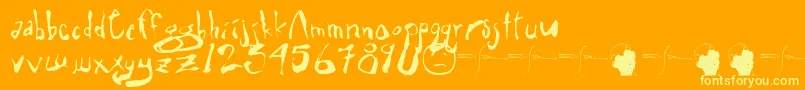 Eli5.0b1 Font – Yellow Fonts on Orange Background