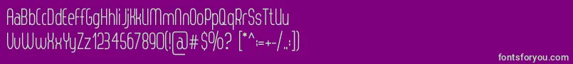 ThorupSans Font – Green Fonts on Purple Background