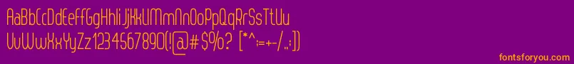 Police ThorupSans – polices orange sur fond violet
