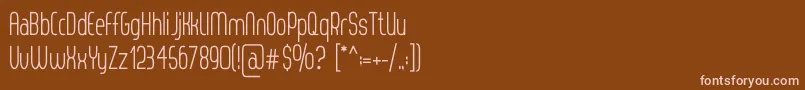 ThorupSans Font – Pink Fonts on Brown Background
