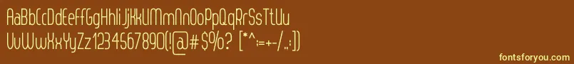 ThorupSans Font – Yellow Fonts on Brown Background