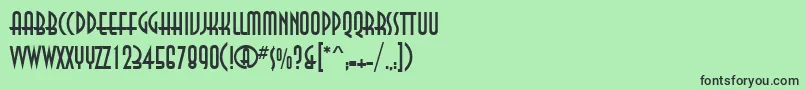 Annactt Font – Black Fonts on Green Background