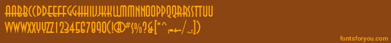 Annactt Font – Orange Fonts on Brown Background
