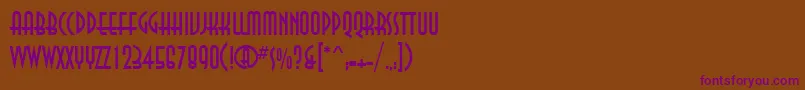Annactt Font – Purple Fonts on Brown Background