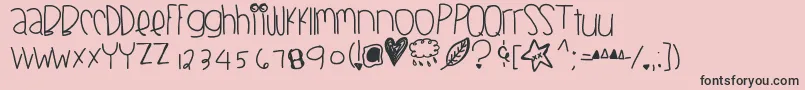 Blackberryblues Font – Black Fonts on Pink Background