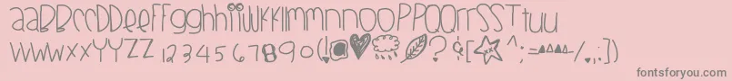 Blackberryblues Font – Gray Fonts on Pink Background