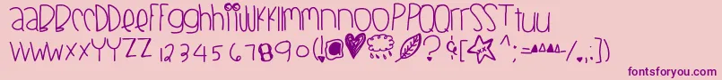 Blackberryblues Font – Purple Fonts on Pink Background