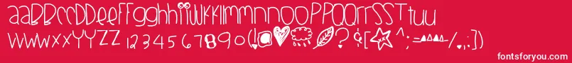 Blackberryblues Font – White Fonts on Red Background