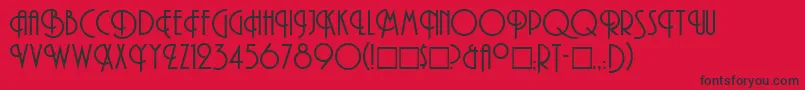 TibetLight Font – Black Fonts on Red Background