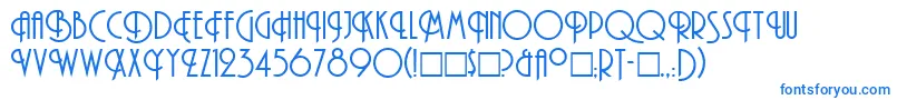 TibetLight Font – Blue Fonts on White Background