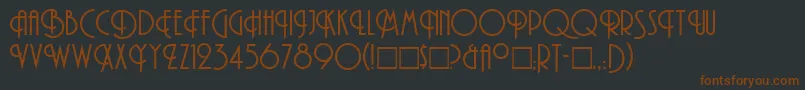 TibetLight Font – Brown Fonts on Black Background
