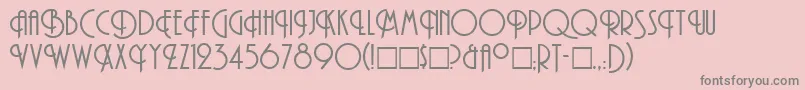 TibetLight-Schriftart – Graue Schriften auf rosa Hintergrund