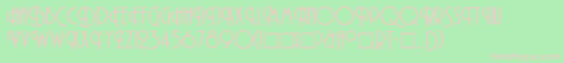 TibetLight Font – Pink Fonts on Green Background