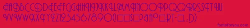 TibetLight Font – Purple Fonts on Red Background