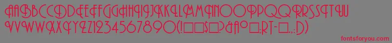 TibetLight Font – Red Fonts on Gray Background