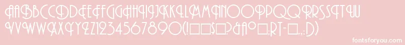TibetLight Font – White Fonts on Pink Background