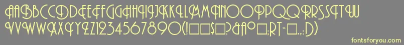 TibetLight Font – Yellow Fonts on Gray Background