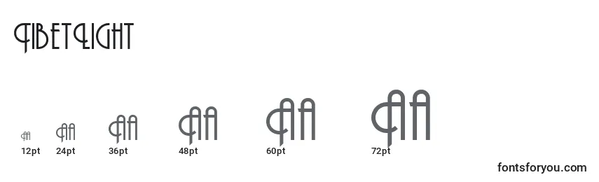 Größen der Schriftart TibetLight