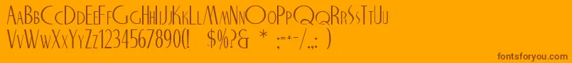 fuente NiteRegular – Fuentes Marrones Sobre Fondo Naranja